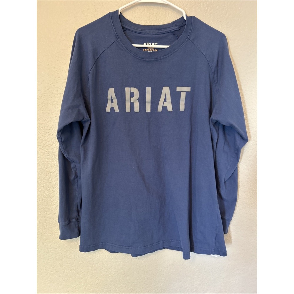 Ariat Rebar T Shirt Mens XL Workman Logo Long Sleeve Workwear Utility Crew